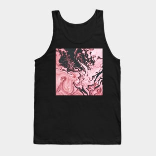 Fluid colored painting dark and light pink Tank Top